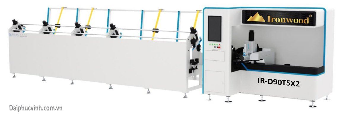 MÁY CẮT LASER CNC 3D 5 TRỤC CẮT ỐNG HỘP D90 TỰ ĐỘNG NẠP PHÔI (2KW)