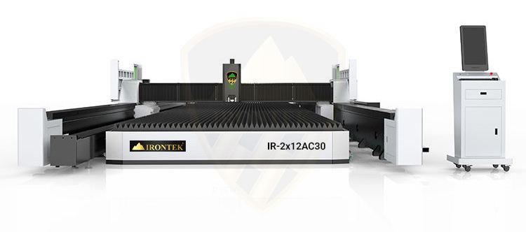MÁY CẮT CNC LASER 30KW BÀN LỚN 2x12M MỚI NHẤT 2025 - IR-2x12AC30