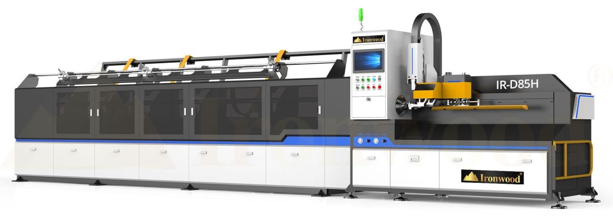Máy Laser fiber Cnc cắt ống cắt hộp nạp phôi tự động