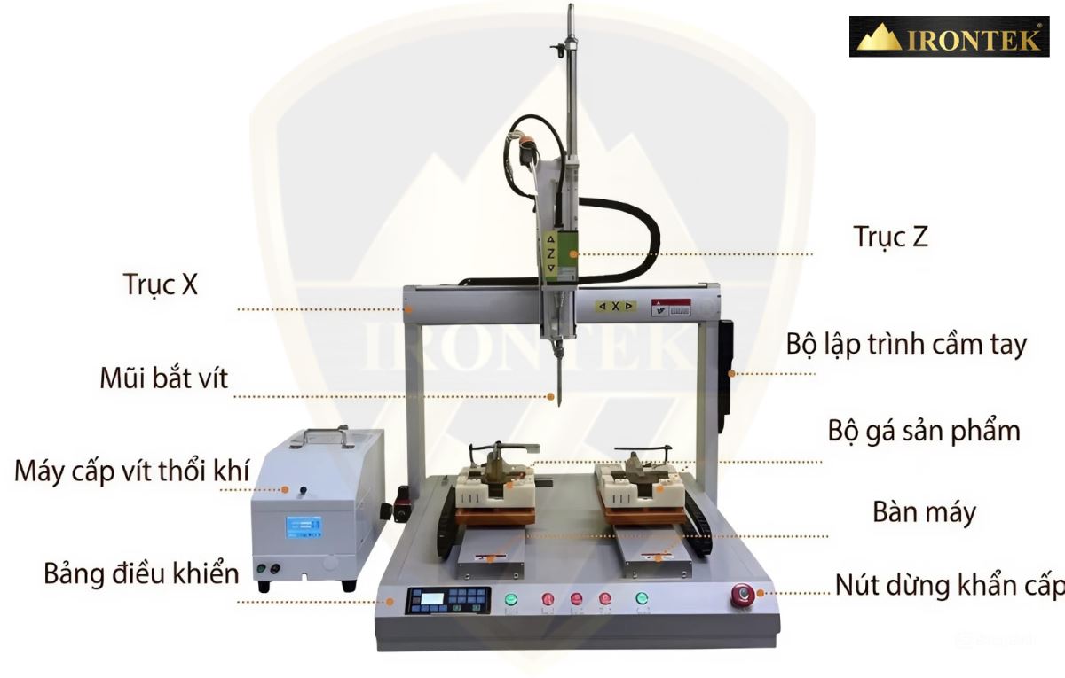 MÁY CẤY ĐINH VÍT CNC 2 BÀN LÀM VIỆC IR-600SC-2